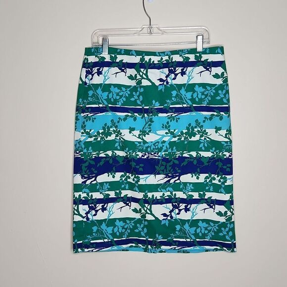 Talbots CANVAS COTTON Botanical A-LINE SKIRT - Picture 2 of 10